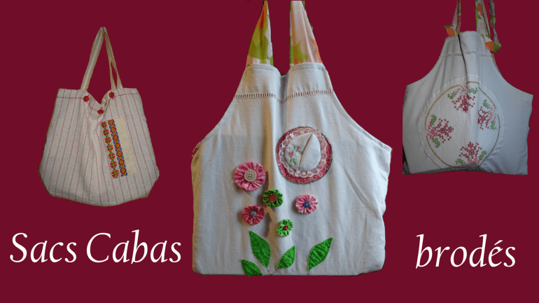 Sacs cabas brodés et&nbsp;upcyclés